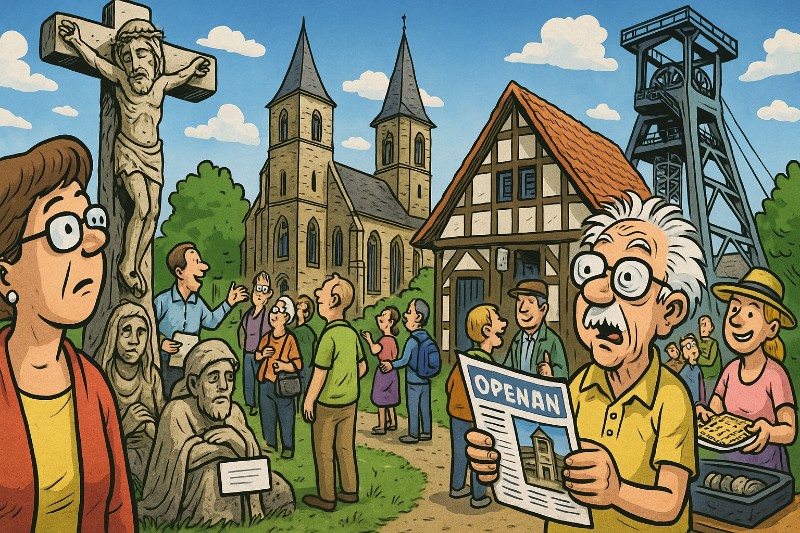 Ahlen lädt zur großen Denkmal-Safari: Waffeln, Fördertürme und die unsichtbare Frage nach dem Wert Grafik: Ahlen lädt zur großen Denkmal-Safari: Waffeln, Fördertürme und die unsichtbare Frage nach dem Wert