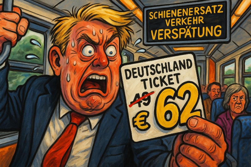 Das Deutschlandticket – vom Billigwunder zum Luxusabo auf Raten Grafik: Das Deutschlandticket – vom Billigwunder zum Luxusabo auf Raten