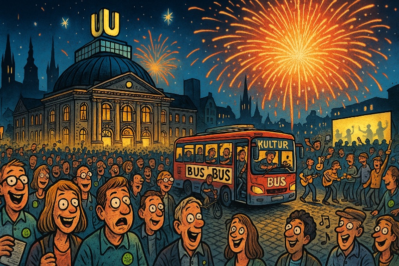 Dortmund dreht durch: 25 Jahre Museumsnacht – Kultur mit Schuss und Bus Grafik: Dortmund dreht durch: 25 Jahre Museumsnacht – Kultur mit Schuss und Bus