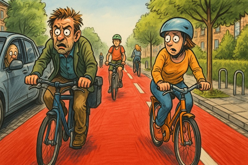 Roter Teppich für die Pedale – Die Wilhelmstraße wird zur Fahrradstraße Plus Grafik: Roter Teppich für die Pedale – Die Wilhelmstraße wird zur Fahrradstraße Plus