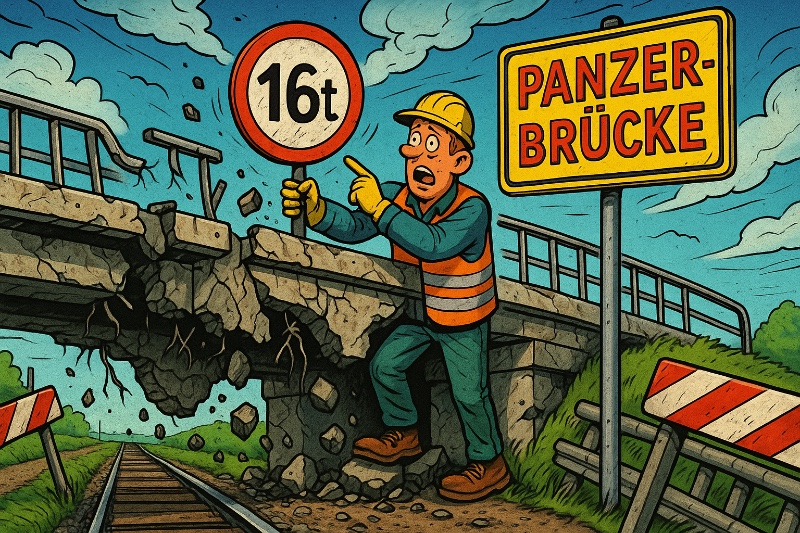Die Panzerbrücke knirscht: Beton im Burnout Grafik: Die Panzerbrücke knirscht: Beton im Burnout