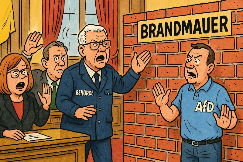 Brandmauer aus Pappe Grafik: Brandmauer aus Pappe