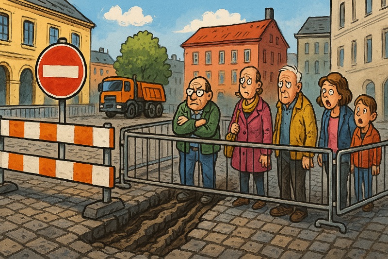 Der Marienplatz wird zum Drift-Paradies – ein Lkw, der zu viel wollte Grafik: Der Marienplatz wird zum Drift-Paradies – ein Lkw, der zu viel wollte