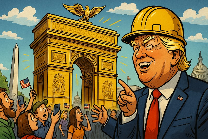Der Arc de Trump – wenn Hybris Beton wird Grafik: Der Arc de Trump – wenn Hybris Beton wird