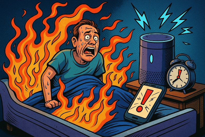 Wenn Alexa das Kopfkissen steuert – Die Nacht, in der smarte Matratzen den Aufstand probten Grafik: Wenn Alexa das Kopfkissen steuert – Die Nacht, in der smarte Matratzen den Aufstand probten