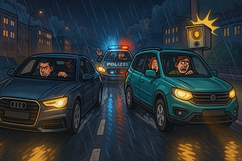 Dortmund Drift Deluxe – Der Wall wird zur Rennstrecke und der Blitzer zum Schiedsrichter Grafik: Dortmund Drift Deluxe – Der Wall wird zur Rennstrecke und der Blitzer zum Schiedsrichter