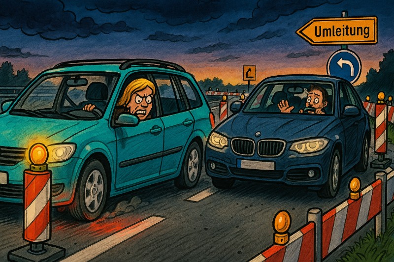 Rückwärts nach Frankfurt – Die A45 und der Versuch, das Navi auszutricksen Grafik: Rückwärts nach Frankfurt – Die A45 und der Versuch, das Navi auszutricksen
