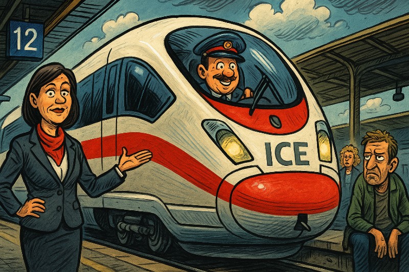 ICE L – Der Zug, der alles kann. Außer pünktlich sein. Grafik: ICE L – Der Zug, der alles kann. Außer pünktlich sein.