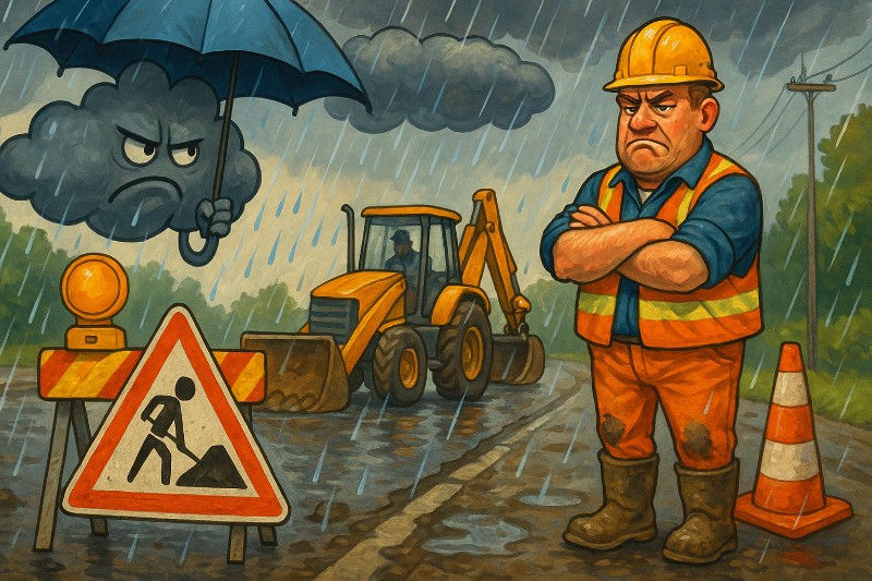 Der Asphalt macht Urlaub – Die K27 und das Wetterdrama des Jahres Grafik: Der Asphalt macht Urlaub – Die K27 und das Wetterdrama des Jahres