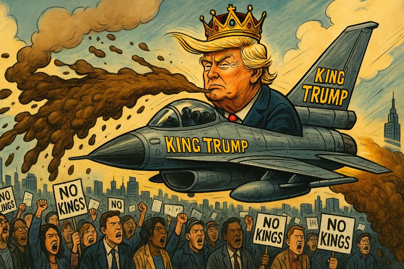 King Trump und der braune Regen – Amerika feiert seine neue Monarchie Grafik: King Trump und der braune Regen – Amerika feiert seine neue Monarchie