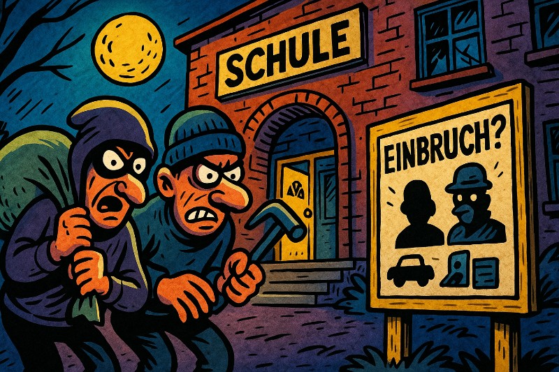 Mission Schulhof – Beckums heimliche Eliteeinbrecher auf Bildungstour Grafik: Mission Schulhof – Beckums heimliche Eliteeinbrecher auf Bildungstour
