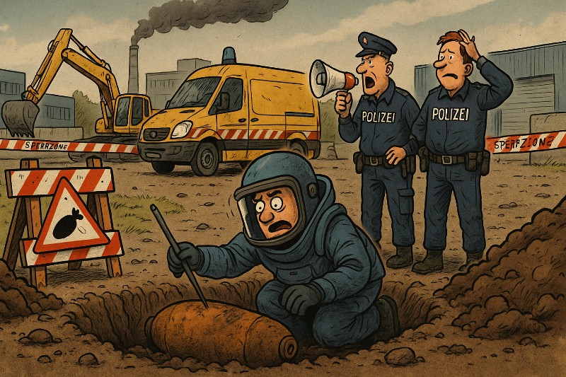 Wenn Vergangenheit wieder hochgeht – Der Blindgänger von der Loddenheide Grafik: Wenn Vergangenheit wieder hochgeht – Der Blindgänger von der Loddenheide