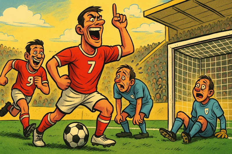 Österreich entdeckt das Toreschießen – San Marino entdeckt den Ball nie wieder Grafik: Österreich entdeckt das Toreschießen – San Marino entdeckt den Ball nie wieder