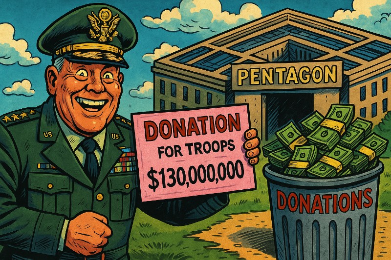 Das Pentagon im Spendenfieber Grafik: Das Pentagon im Spendenfieber