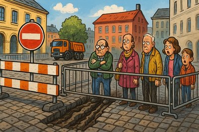 Der Marienplatz wird zum Drift-Paradies – ein Lkw, der zu viel wollte Grafik: Der Marienplatz wird zum Drift-Paradies – ein Lkw, der zu viel wollte