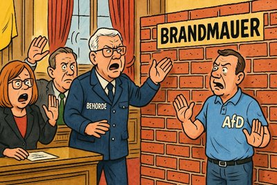 Brandmauer aus Pappe Grafik: Brandmauer aus Pappe