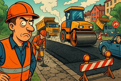 Parkstraße: Ahlens neueste Großbaustelle zwischen Asphaltkunst und Verkehrstherapie Grafik: Parkstraße: Ahlens neueste Großbaustelle zwischen Asphaltkunst und Verkehrstherapie