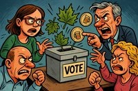 Grafik: Münster wählt sich bunt – Grün gegen Grau, Frauen gegen Männer, und der Rest sucht die Biotonne