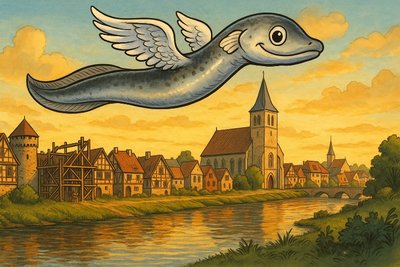 Der geflügelte Aal Grafik: Der geflügelte Aal