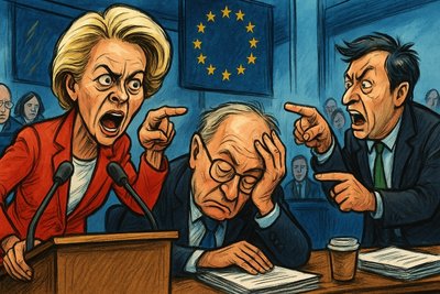 EU-Kommission im Misstrauens-Karussell: Eintritt frei, Rücktritt ausgeschlossen Grafik: EU-Kommission im Misstrauens-Karussell: Eintritt frei, Rücktritt ausgeschlossen