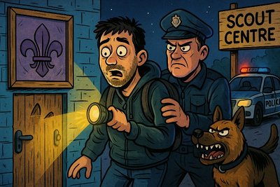 Grafik: Mit Taschenlampe und Talent – Dortmunder entdeckt Pfadfinderhaus neu