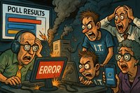 Grafik: Wahlergebnisse im Schneckentempo – Server im Koma, Demokratie im Standby