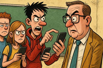 Handyfreie Heuchelei – Schüler fordern Gleichheit vor dem Display Grafik: Handyfreie Heuchelei – Schüler fordern Gleichheit vor dem Display