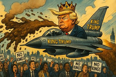 King Trump und der braune Regen – Amerika feiert seine neue Monarchie Grafik: King Trump und der braune Regen – Amerika feiert seine neue Monarchie